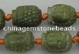 CCJ231 15.5 inches 13*18mm carved buddha China jade beads