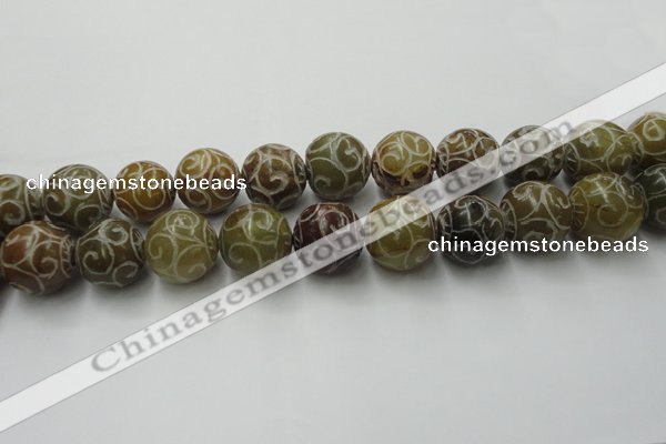 CCJ307 15.5 inches 18mm round China jade beads wholesale