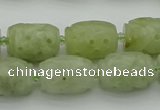 CCJ323 15.5 inches 12*16mm - 13*18mm carved drum China jade beads