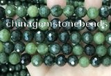 CCJ340 15.5 inches 12mm faceted round China green jade beads