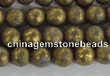 CCJ351 15.5 inches 8mm carved round plated China jade beads