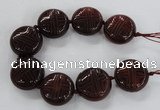 CCJ360 30mm carved coin China jade beads wholesale