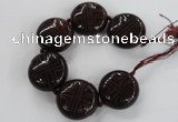 CCJ361 35mm carved coin China jade beads wholesale