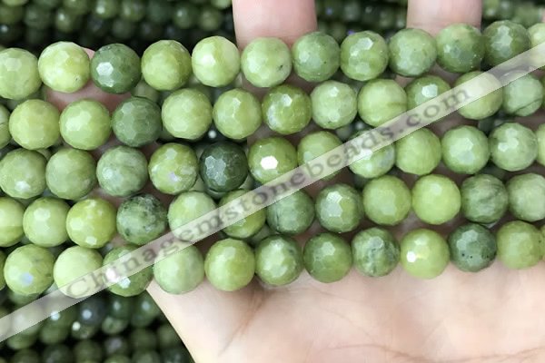 CCJ372 15.5 inches 10mm faceted round China jade beads wholesale