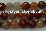 CCJ460 15.5 inches 4mm faceted round colorful jasper beads