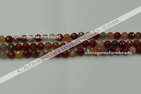 CCJ460 15.5 inches 4mm faceted round colorful jasper beads