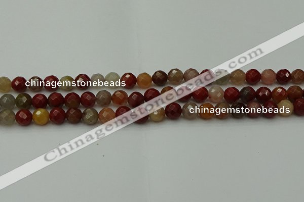 CCJ461 15.5 inches 6mm faceted round colorful jasper beads