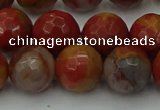 CCJ464 15.5 inches 12mm faceted round colorful jasper beads