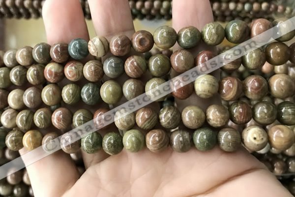 CCJ472 15.5 inches 8mm round rainbow jasper beads wholesale