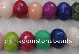 CCN1012 15.5 inches 10*14mm faceted rondelle multi colored candy jade beads