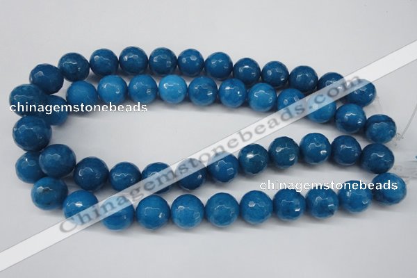 CCN1206 15.5 inches 16mm faceted round candy jade beads wholesale