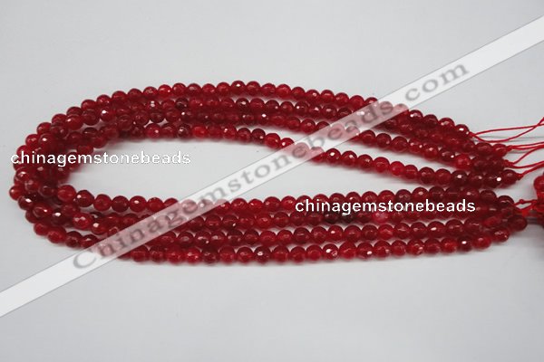 CCN1242 15.5 inches 6mm faceted round candy jade beads wholesale