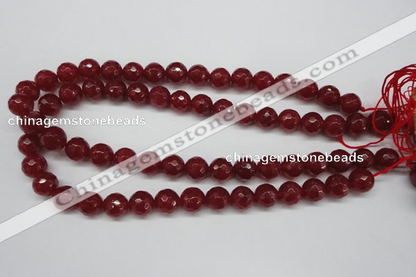 CCN1245 15.5 inches 12mm faceted round candy jade beads wholesale