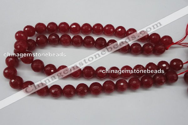 CCN1246 15.5 inches 14mm faceted round candy jade beads wholesale