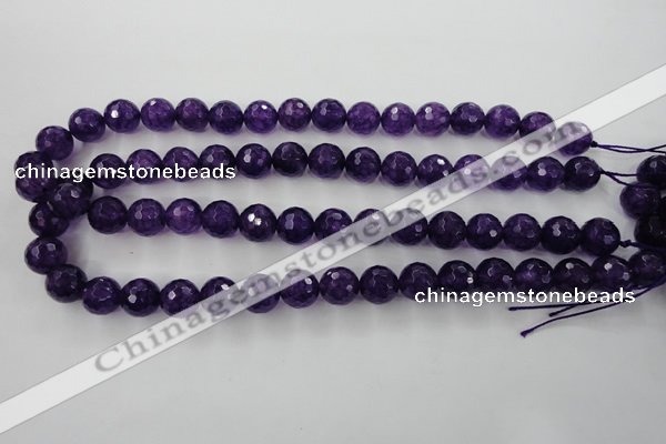 CCN1255 15.5 inches 12mm faceted round candy jade beads wholesale