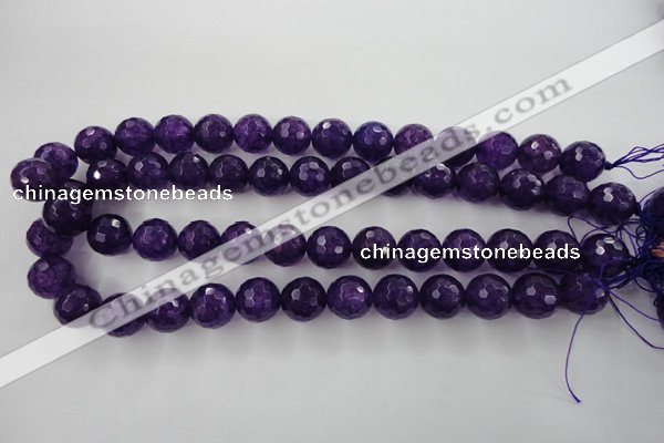 CCN1256 15.5 inches 14mm faceted round candy jade beads wholesale