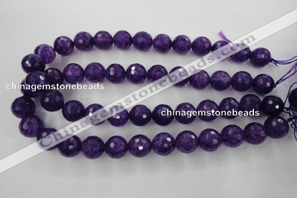 CCN1257 15.5 inches 16mm faceted round candy jade beads wholesale