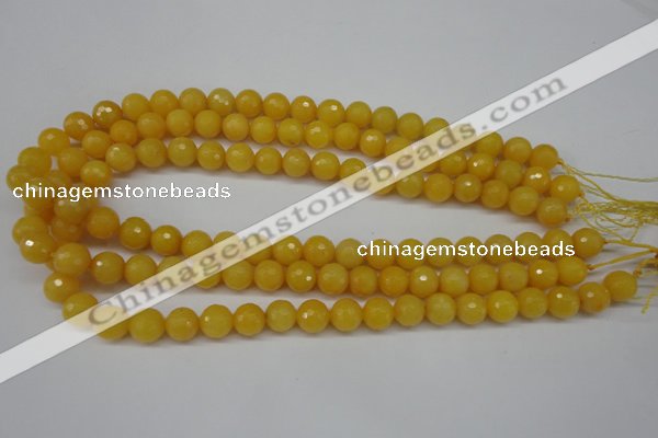 CCN1274 15.5 inches 10mm faceted round candy jade beads wholesale