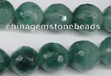 CCN1286 15.5 inches 14mm faceted round rainbow candy jade beads