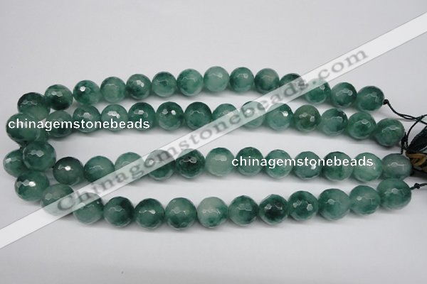 CCN1286 15.5 inches 14mm faceted round rainbow candy jade beads