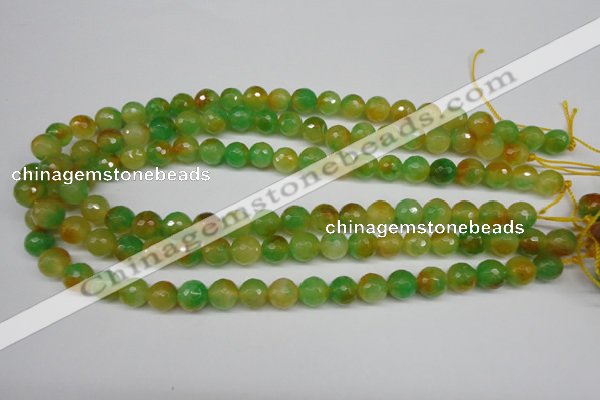 CCN1294 15.5 inches 10mm faceted round rainbow candy jade beads