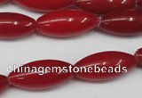 CCN131 15.5 inches 10*25mm rice candy jade beads wholesale