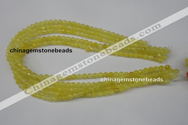 CCN1325 15.5 inches 6mm faceted round candy jade beads wholesale