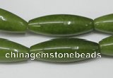 CCN134 15.5 inches 10*30mm rice candy jade beads wholesale