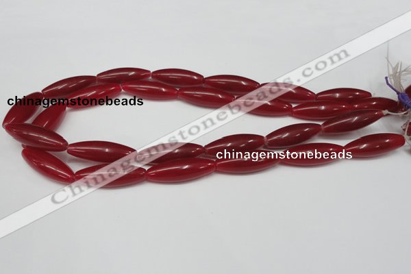 CCN135 15.5 inches 10*30mm rice candy jade beads wholesale