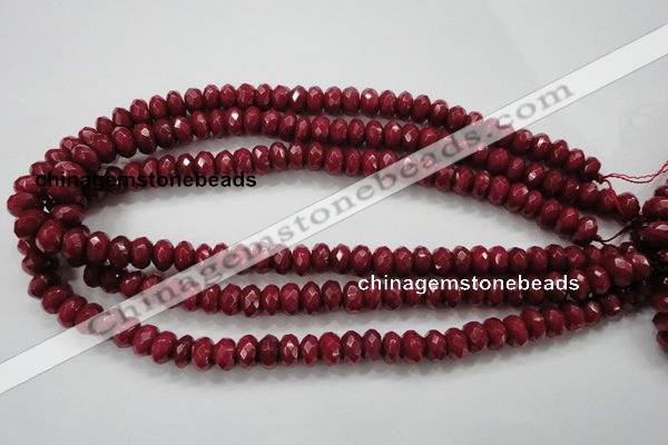 CCN1354 15.5 inches 6*10mm faceted rondelle candy jade beads