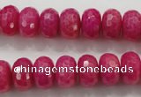 CCN1365 15.5 inches 8*12mm faceted rondelle candy jade beads