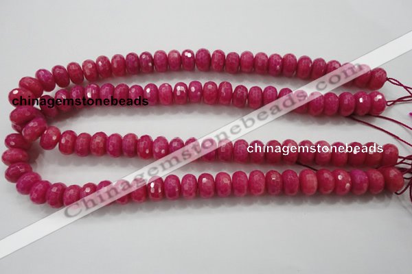 CCN1365 15.5 inches 8*12mm faceted rondelle candy jade beads