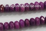 CCN1374 15.5 inches 6*10mm faceted rondelle candy jade beads