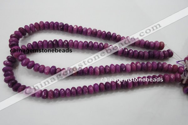 CCN1374 15.5 inches 6*10mm faceted rondelle candy jade beads