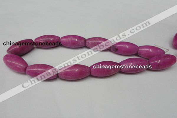 CCN138 15.5 inches 15*30mm rice candy jade beads wholesale