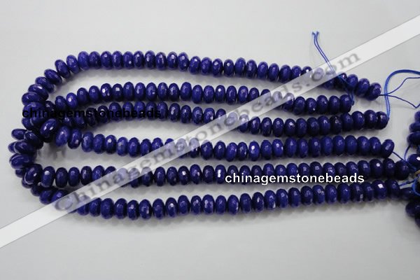 CCN1384 15.5 inches 6*10mm faceted rondelle candy jade beads