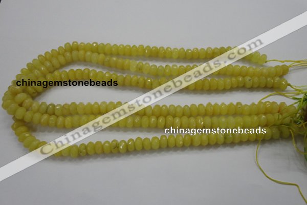 CCN1393 15.5 inches 5*8mm faceted rondelle candy jade beads