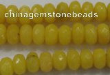 CCN1394 15.5 inches 6*10mm faceted rondelle candy jade beads