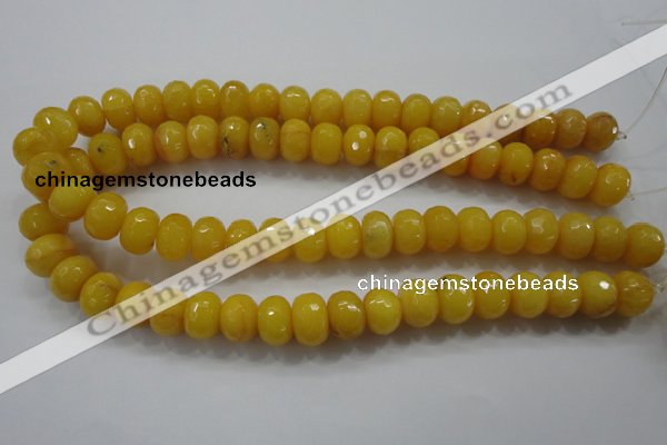 CCN1396 15.5 inches 10*14mm faceted rondelle candy jade beads