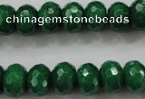 CCN1415 15.5 inches 8*12mm faceted rondelle candy jade beads