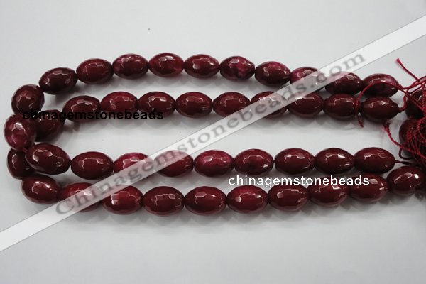 CCN1465 15.5 inches 13*18mm faceted rice candy jade beads wholesale