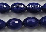 CCN1475 15.5 inches 13*18mm faceted rice candy jade beads wholesale