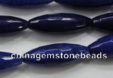 CCN1478 15.5 inches 10*30mm faceted rice candy jade beads wholesale