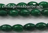 CCN1482 15.5 inches 8*12mm faceted rice candy jade beads wholesale