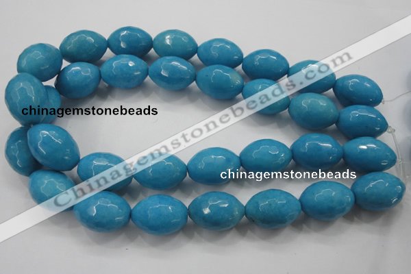 CCN1497 15.5 inches 18*25mm faceted rice candy jade beads wholesale