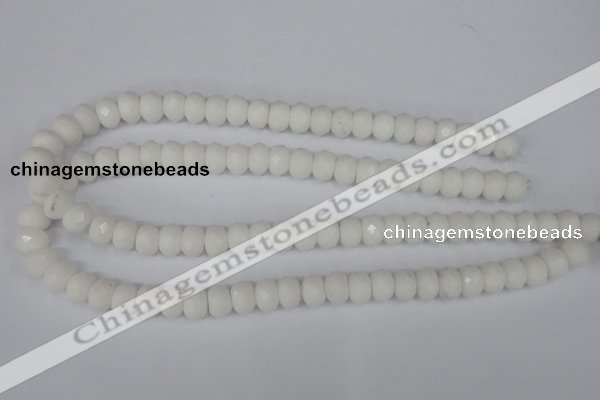 CCN150 15.5 inches 8*12mm faceted rondelle candy jade beads