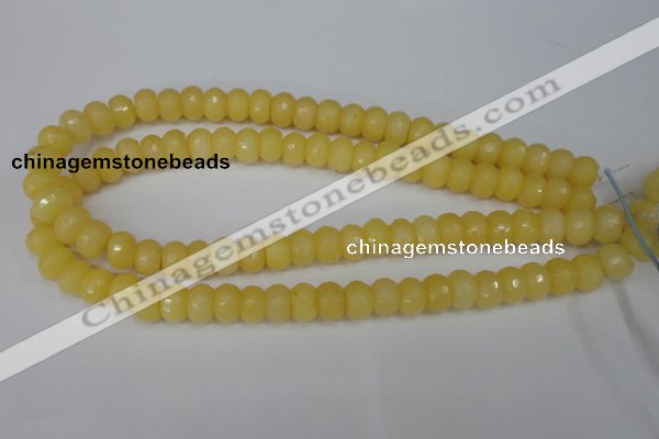 CCN151 15.5 inches 8*12mm faceted rondelle candy jade beads