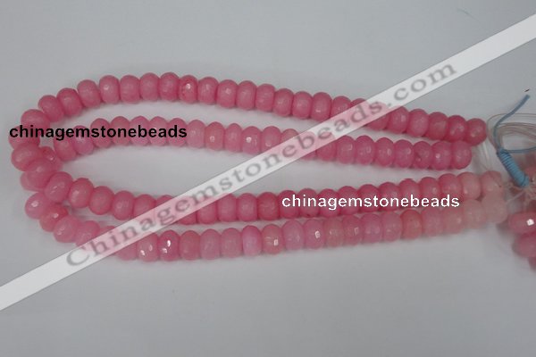 CCN152 15.5 inches 8*12mm faceted rondelle candy jade beads