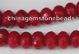 CCN153 15.5 inches 8*12mm faceted rondelle candy jade beads