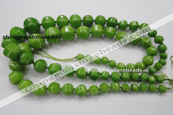 CCN1533 15.5 inches 8*8mm - 20*20mm pumpkin candy jade beads